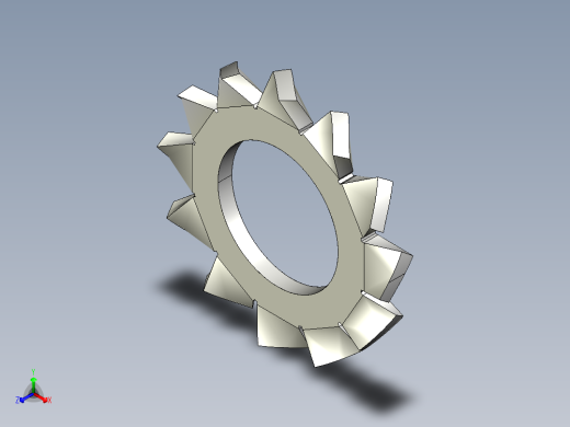EXTERNAL TOOTH LOCK WASHER for M4 SCREW.IGS正等轴测缩略图