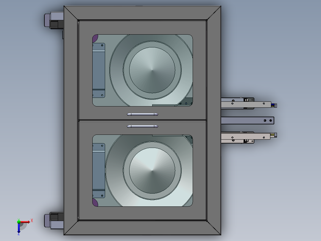 双通道震动盘上料机俯视图