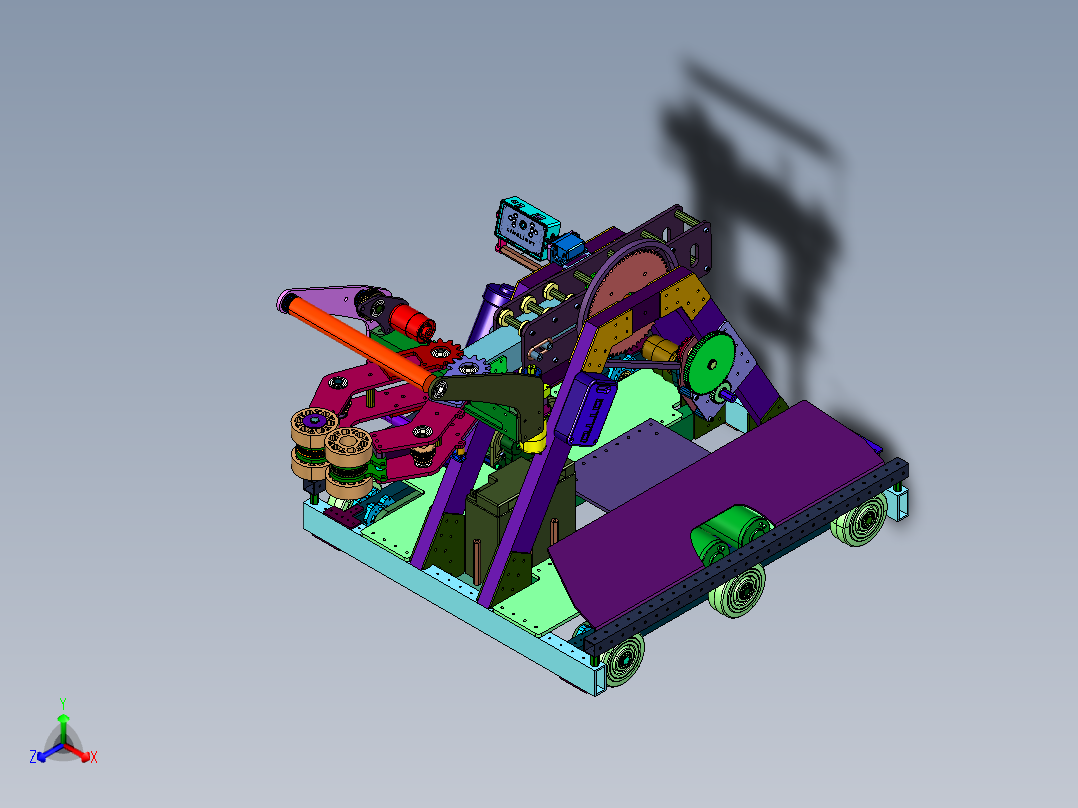 循迹行进自动卸货物小车