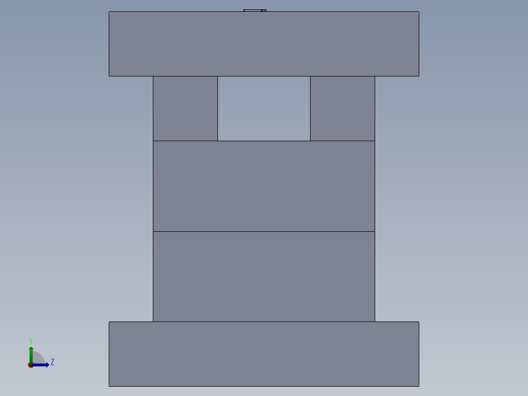 注塑模具左视图