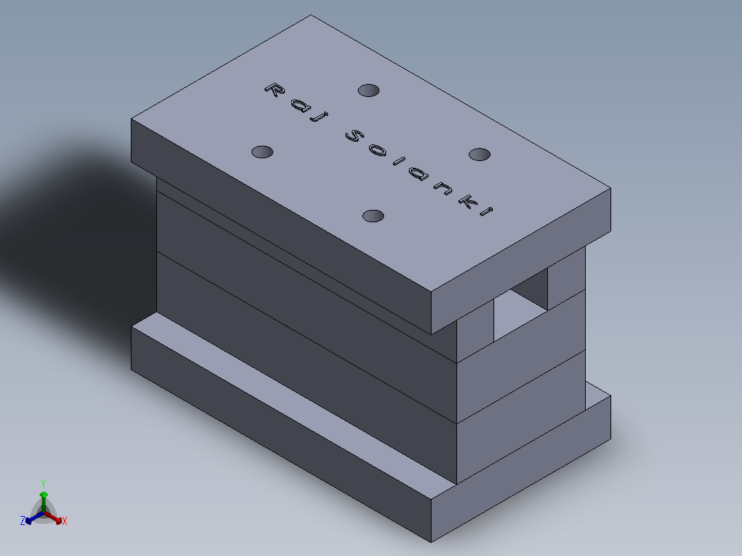 注塑模具正等轴测图