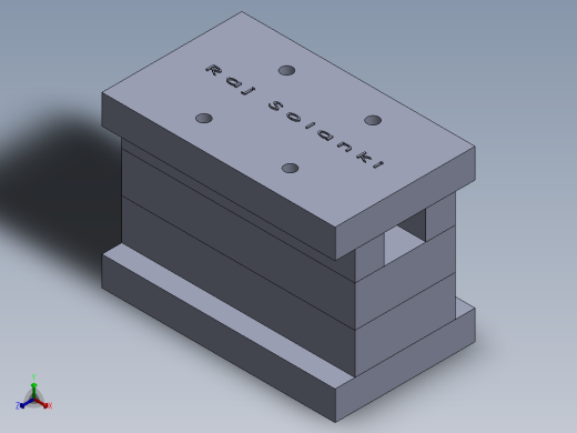 注塑模具正等轴测缩略图