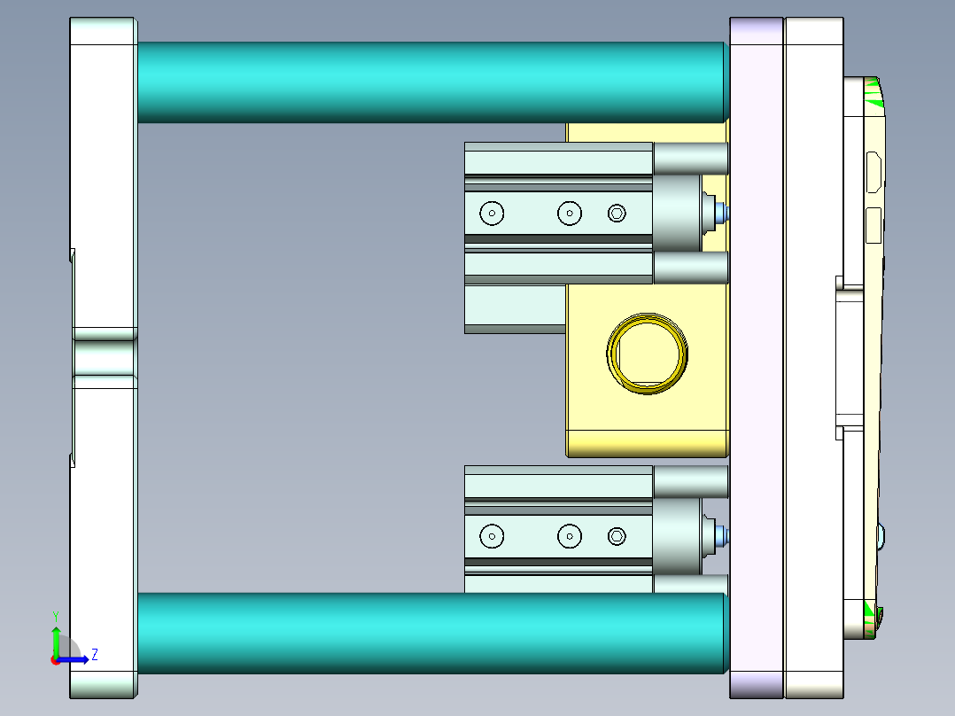 HAZEL-C-笔记本CNC工装夹具三维模型CNC3-0512左视图