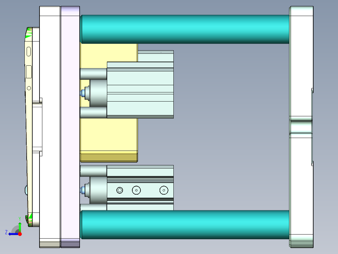 HAZEL-C-笔记本CNC工装夹具三维模型CNC3-0512右视图