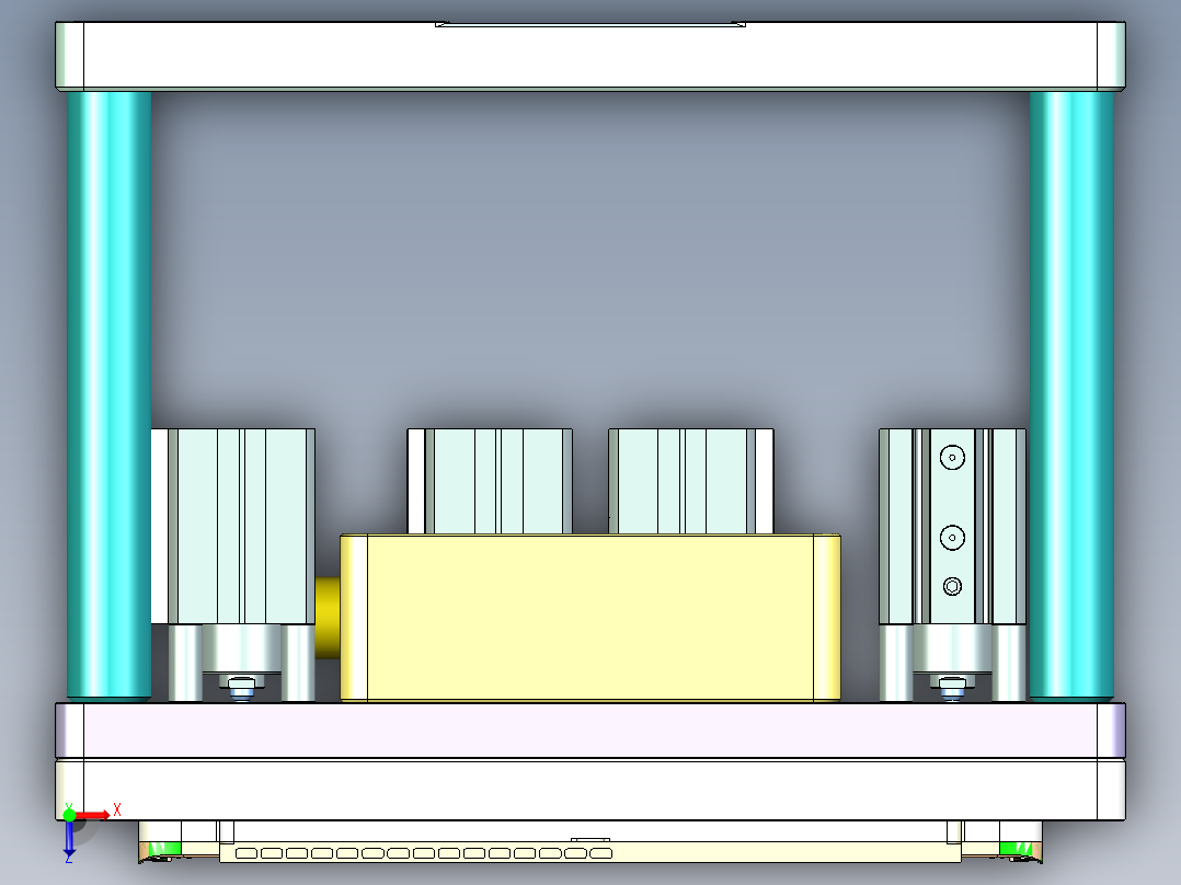 HAZEL-C-笔记本CNC工装夹具三维模型CNC3-0512俯视图