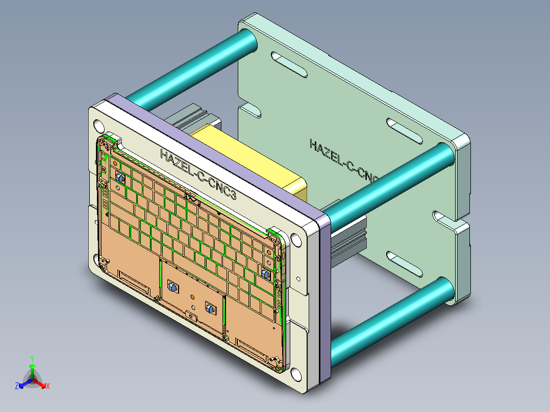 HAZEL-C-笔记本CNC工装夹具三维模型CNC3-0512正等轴测图