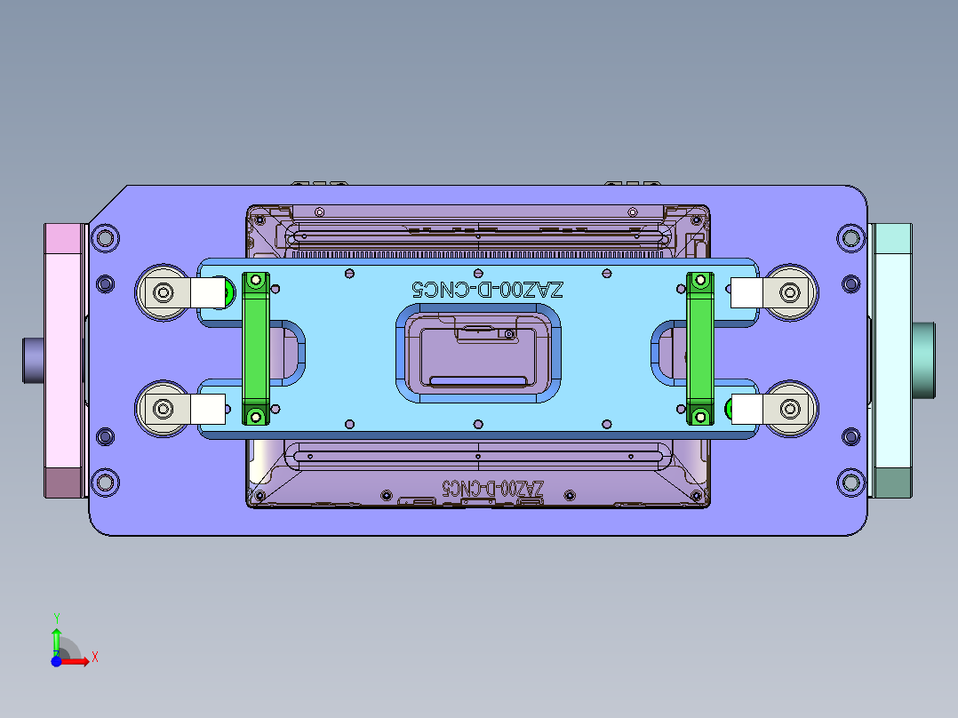 ZAZ00-D-笔记本CNC工装夹具三维模型CNC5-20140329前视图