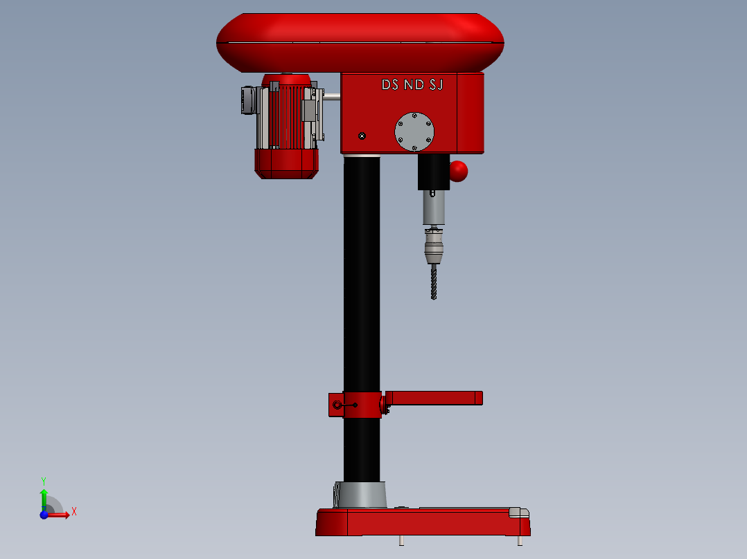 台面钻床sw18可编辑前视图