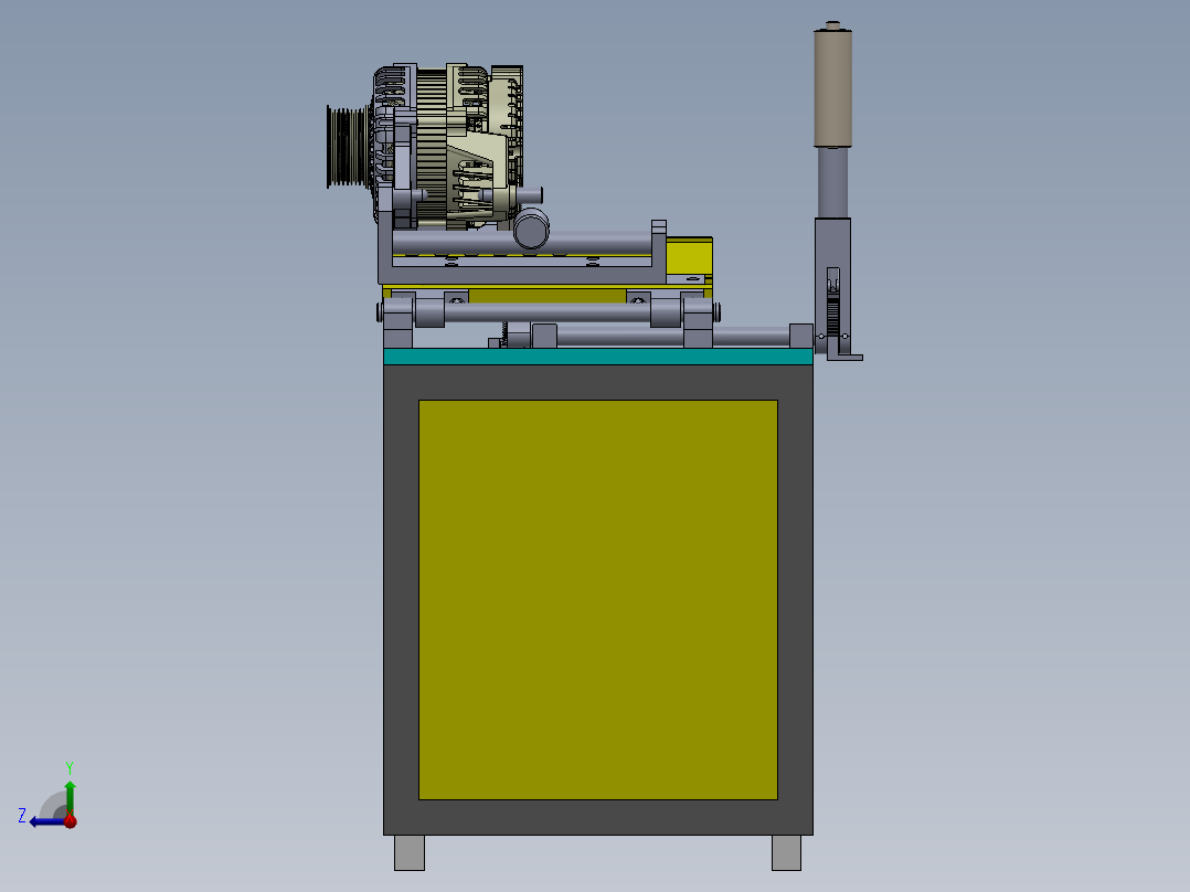 电机加工工装设备sw17可编辑前视图