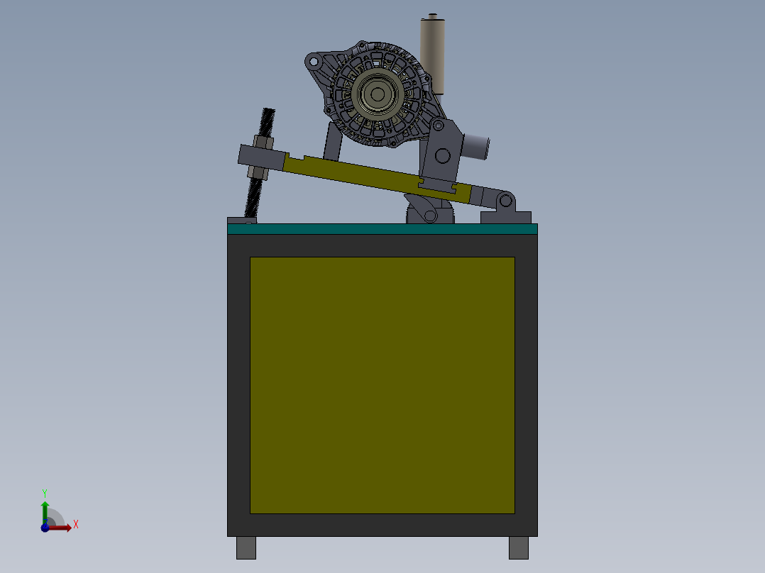 电机加工工装设备sw17可编辑左视图