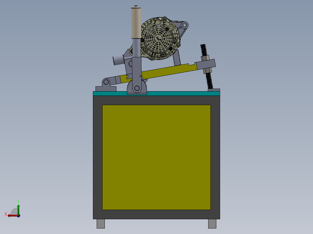 电机加工工装设备sw17可编辑右视图