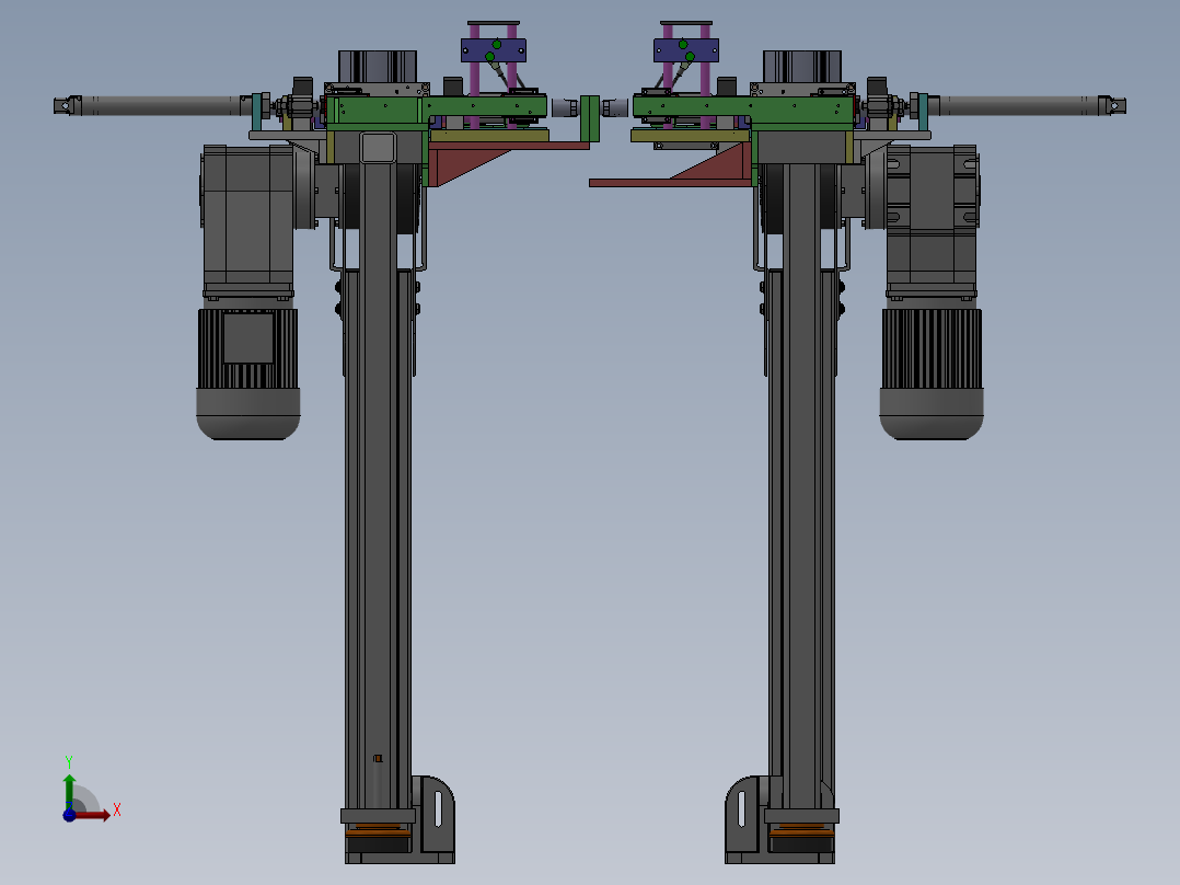 射灯外壳自动加工输送设备sw17可编辑前视图