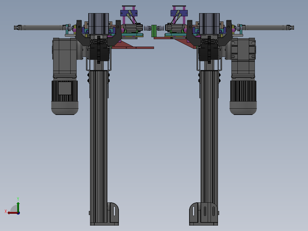 射灯外壳自动加工输送设备sw17可编辑后视图