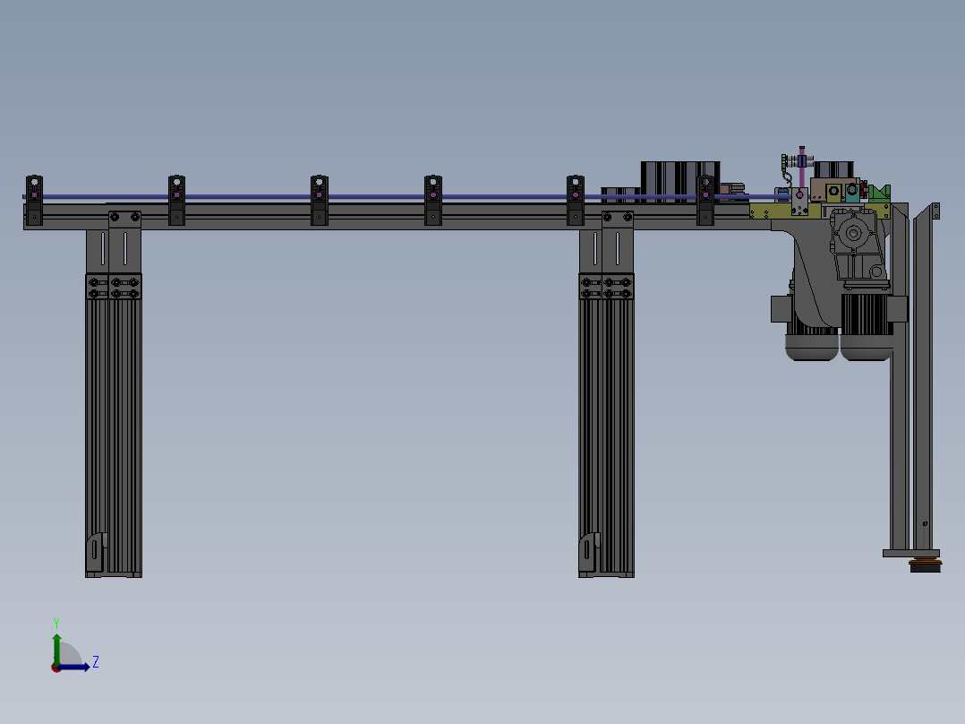 射灯外壳自动加工输送设备sw17可编辑左视图