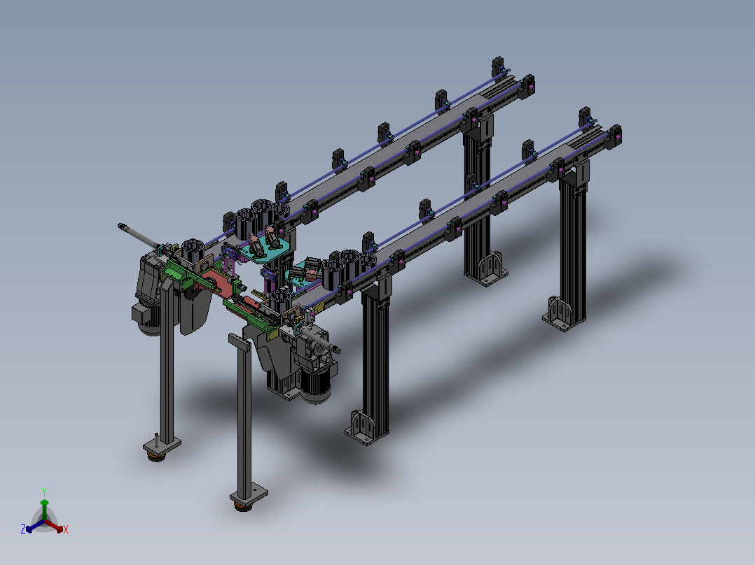 射灯外壳自动加工输送设备sw17可编辑正等轴测图