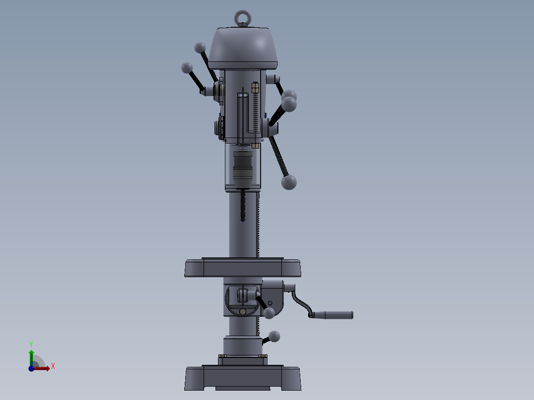 钻台pillar-drill-all-parts前视图