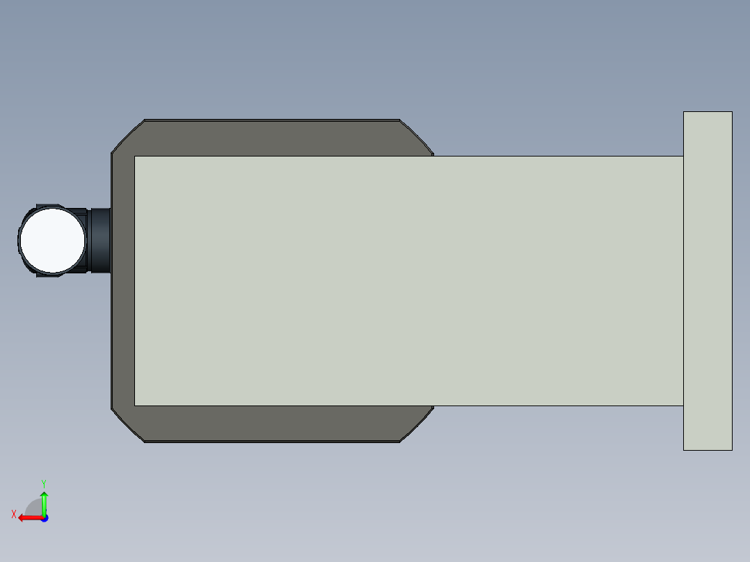 伺服电动缸G-220358后视图