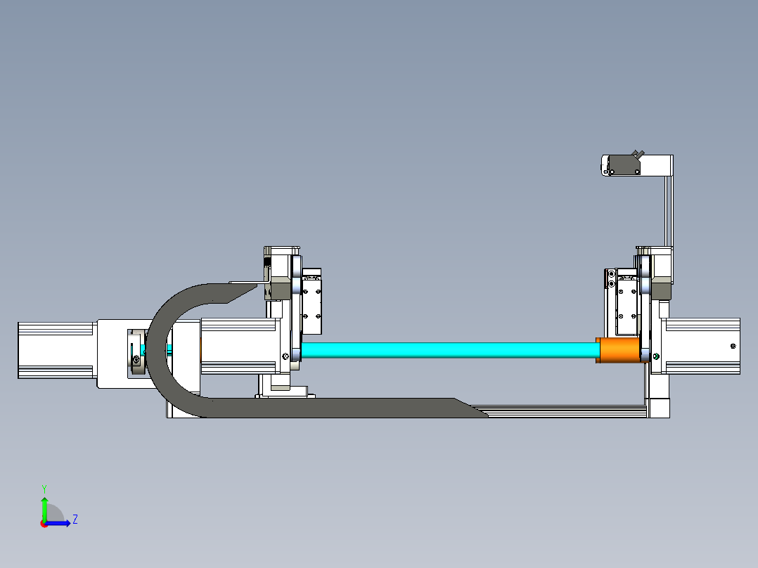 可调宽度皮带线左视图