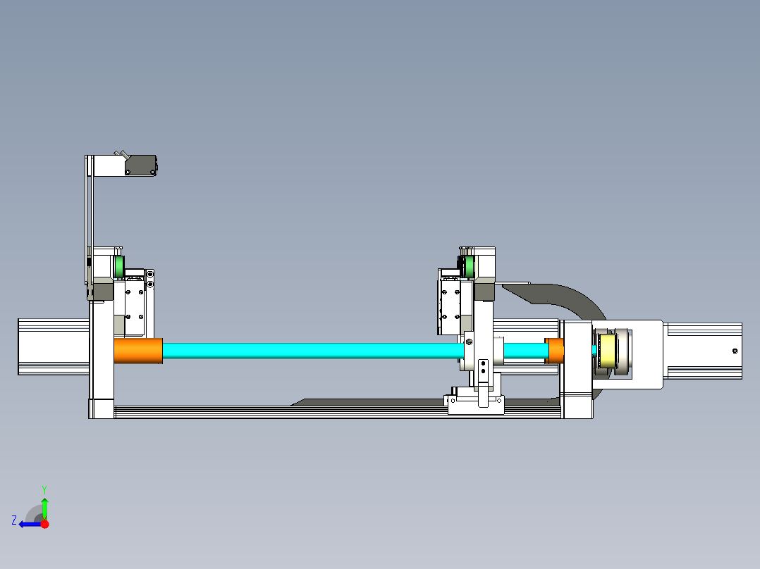 可调宽度皮带线右视图
