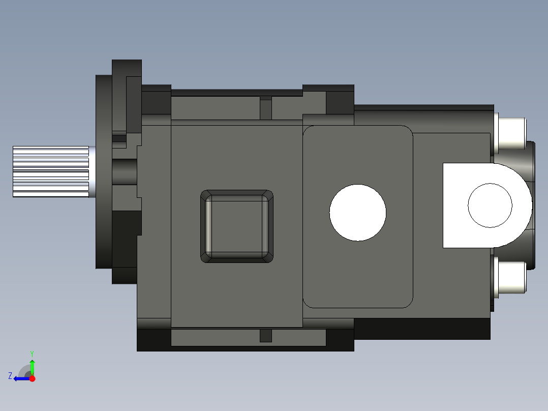 CBHYG-F双联齿轮油泵CBHYG-F25-F3.5-ATΦ右视图