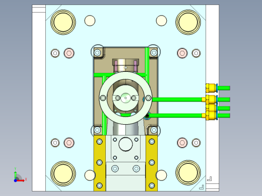 一款美容仪外壳模具图前视缩略图