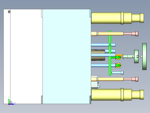 一款美容仪外壳模具图左视缩略图