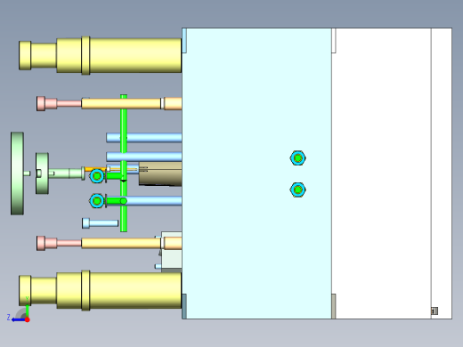 一款美容仪外壳模具图右视缩略图