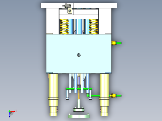 一款美容仪外壳模具图俯视缩略图