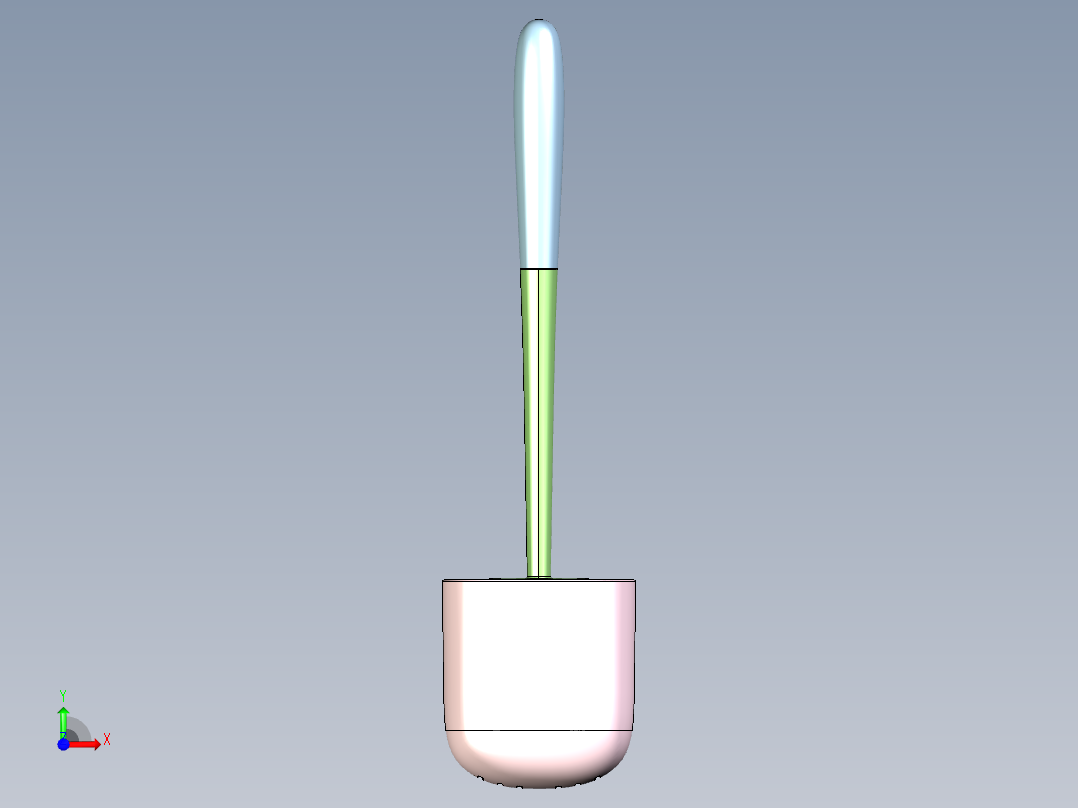 壁挂马桶刷前视图