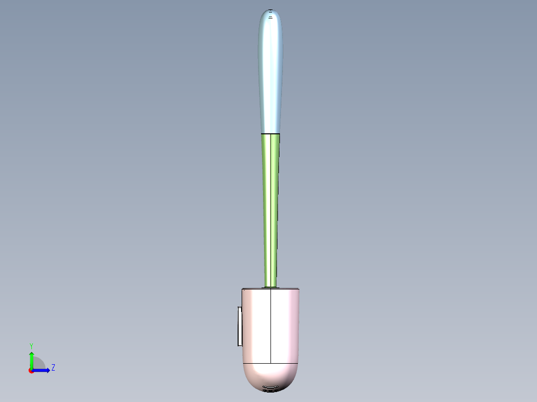 壁挂马桶刷左视图