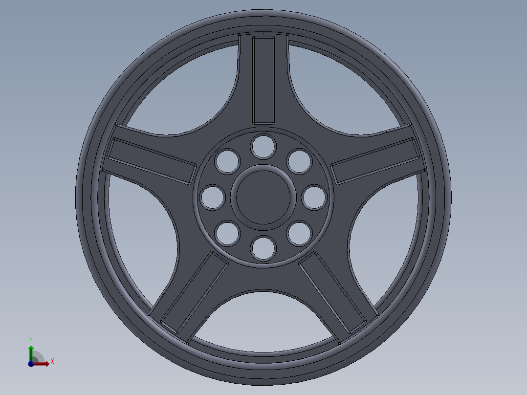 轮毂、轮胎(16)前视图