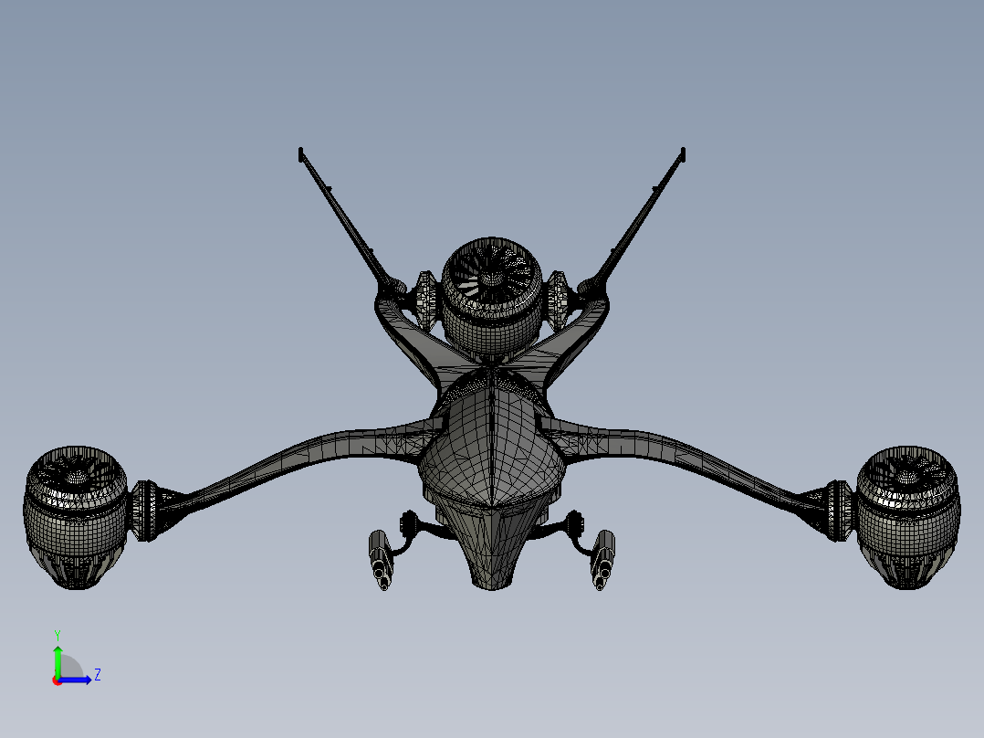 宇宙飞船(49)左视图