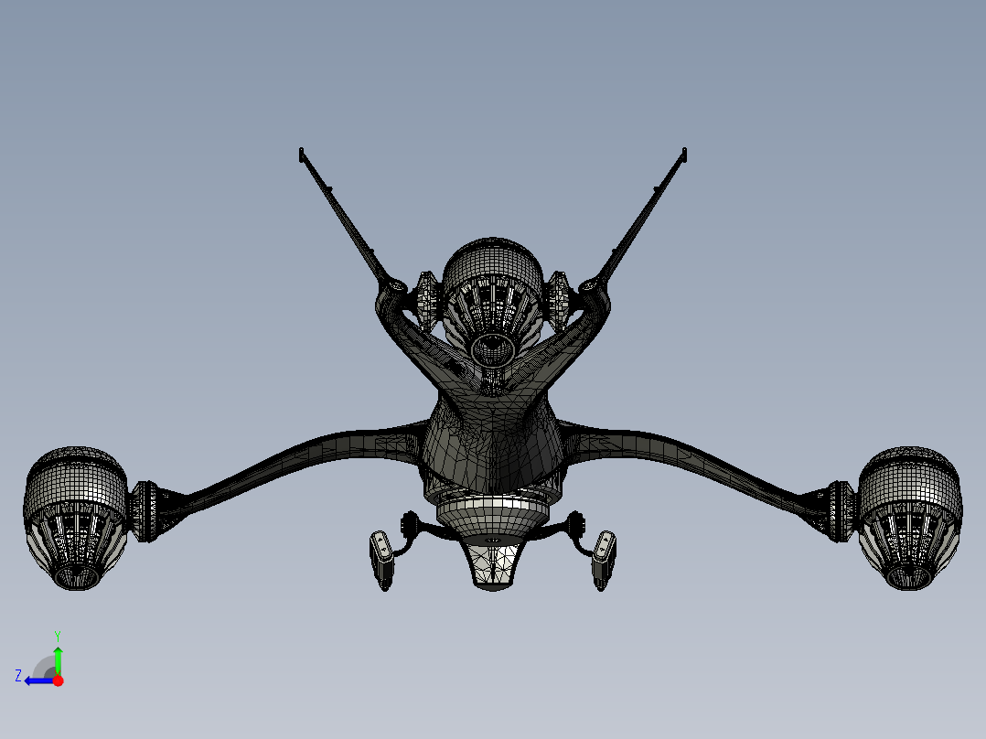 宇宙飞船(49)右视图