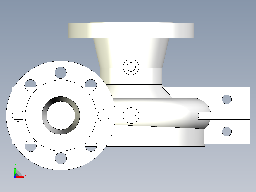 中心泵壳体外壳模型--316988-12前视图