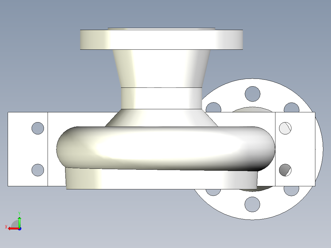 中心泵壳体外壳模型--316988-12后视图