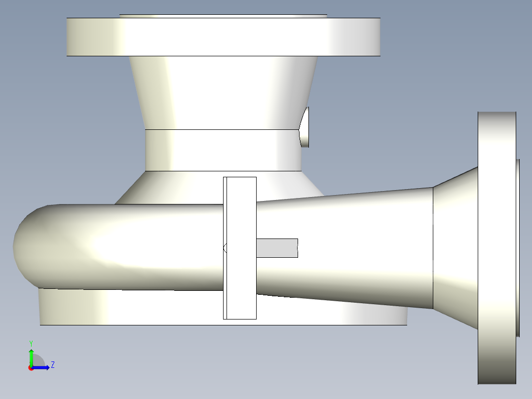中心泵壳体外壳模型--316988-12左视图