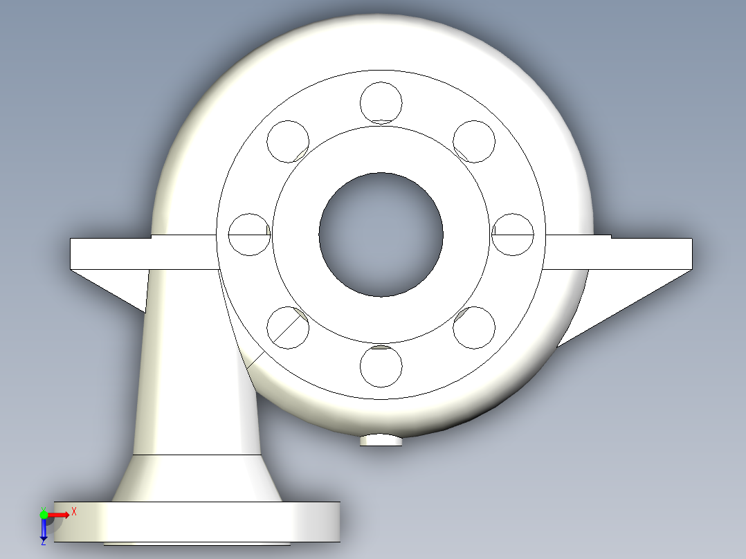 中心泵壳体外壳模型--316988-12俯视图