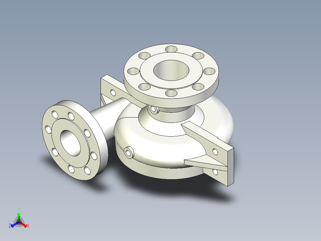 中心泵壳体外壳模型--316988-12正等轴测图