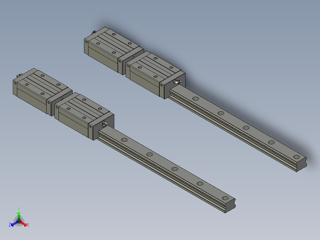 SHS35V2SS67015II滚珠导轨正等轴测图