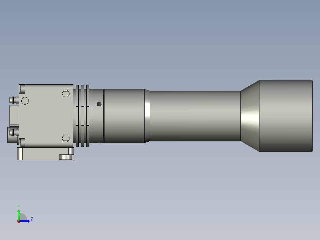 尺寸检测相机+镜头长焦距110mm左视图