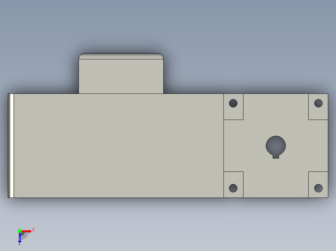 90GF125RC-90YS90GY38精研电机减速机_2无转盘俯视图