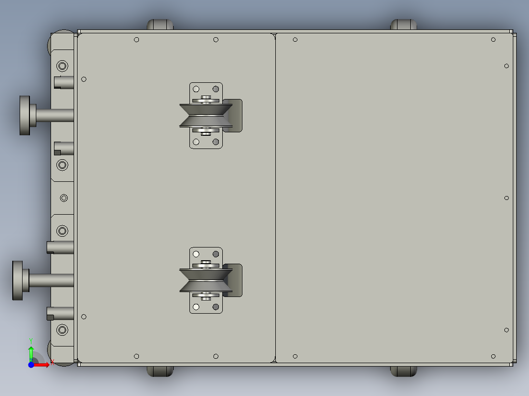 废料牵引机总装配体前视图