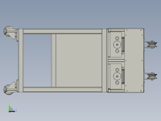 废料牵引机总装配体左视缩略图