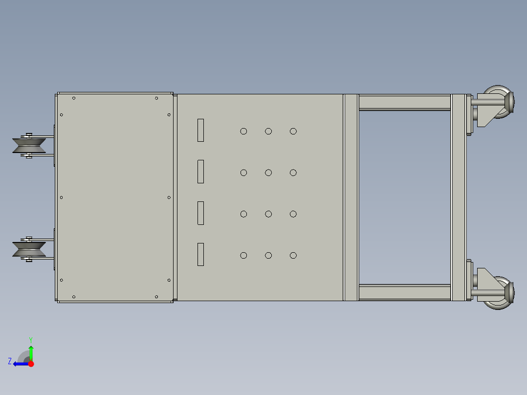 废料牵引机总装配体右视图
