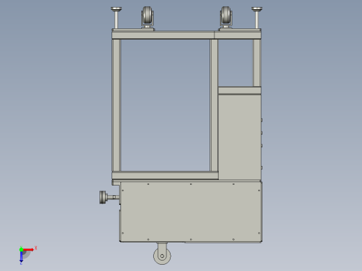 废料牵引机总装配体俯视缩略图