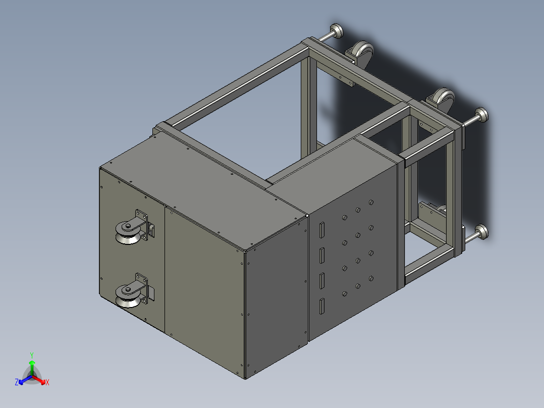 废料牵引机总装配体正等轴测图