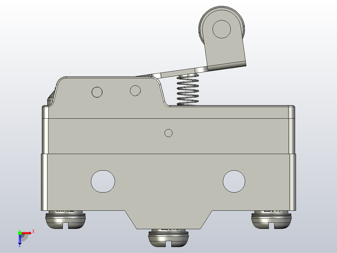 微动开关传感器ZLB03-B俯视图