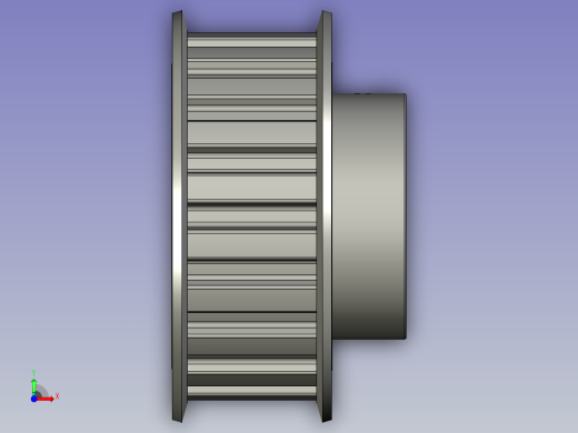 LXYC-BOSSL带凸肩型-同步带轮前视缩略图