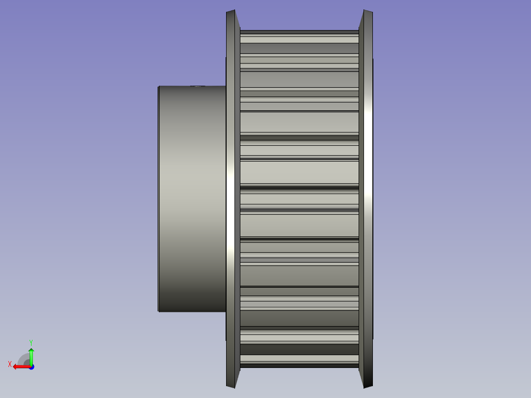 LXYC-BOSSL带凸肩型-同步带轮后视图