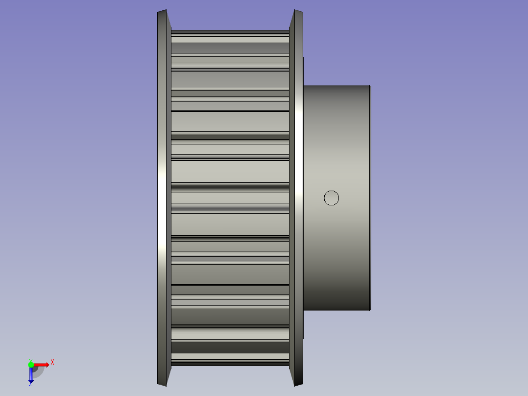 LXYC-BOSSL带凸肩型-同步带轮俯视图